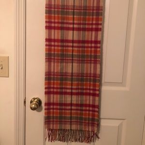 Faux cashmere plaid scarf
